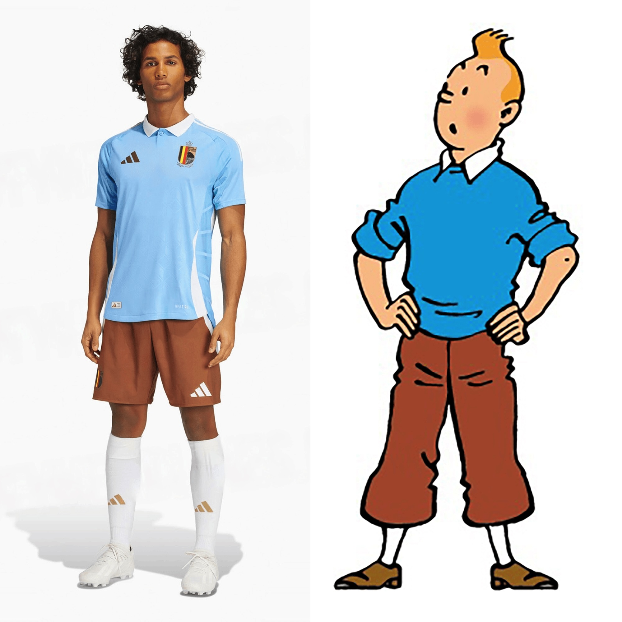 Tintinnek öltözik a belga válogatott a nyári Eb-n